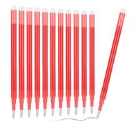 Vicloon Refill for Erasable Gel Pen, 12pcs Rollerball Refill, 0.7mm Erasable Refills Pen Ink Refill with Smooth Writing Replaceable Ballpoint Pen Refills (Red)