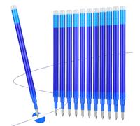 Vicloon Refill for Erasable Gel Pen, 12pcs Rollerball Refill, 0.7mm Erasable Refills Pen Ink Refill with Smooth Writing Replaceable Ballpoint Pen Refills (Blue)