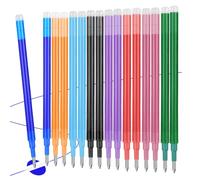 Vicloon Refill for Erasable Gel Pen, 16pcs Rollerball Refill, 0.7mm Erasable Refills Pen Ink Refill with Smooth Writing Replaceable Ballpoint Pen Refills (Eight Colors)