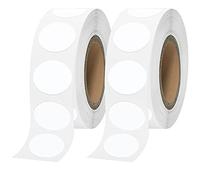 Vicloon Round Dot Stickers - 2000Pcs Self Adhesive Circle Labels, 20mm White for Office and School, 2 Volumes