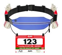 Vicloon Running Belt, Adjustable Running Belts, Belt Water Resistant Runnings Waist for Men Women, Race Number Belts with Headphone Port, Runners Fanny Pack for Workout,Jogging,Marathon, Blue