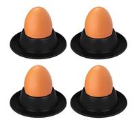 Vicloon Silicone Anti-fall Egg Cup,4pcs Silicone Egg Cups Set,Boiled Egg Stand Plates with Base,Stackable and Storable for Dining Table,Kitchen Drawer,Family Gathering,Camping Picnic