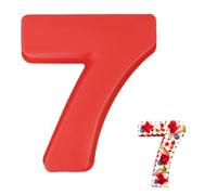 Vicloon Silicone Number Cake Tin Mould, Silicone Number 7 Cake Mould, Non-Stick Silicones Numbers Baking Tins, 3D Numbers Cakes Pan for DIY Baking, Birthday, Wedding, Anniversary