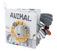 Vicloon Soft Toys Baby Cloth Book - 3D Animals Tails Crinkle Sensory Touch and Feel for Early Development Learning (Lion)