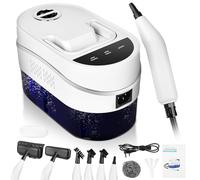 Vicloon Steam Cleaner, Handheld Steam Cleaner for Home with Blue Light Antibacterial, 2-Garde Adjustable Handle, 1200ML/2500W High Power, Steamer with 5 Brush for Window, Kitchen, Tile, Floor