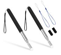 Vicloon Teachers Pointer, 2 Pcs Telescopic Pointer Stick, Hand Pointers Extendable Retractable Pointers Teacher Pointere Stick with Lanyard for Presentations Teaching, Lecture, Office