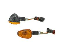 indicator light set M10 thread carbon look Doozy orange, short version
