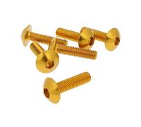 Vicma fairing screws hex socket head - anodized aluminum gold - set of 6 pcs - M5x20