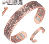 Vicmag Copper Magnetic Bracelet for Men 9X Powerful Magnets(Each 5000 Gauss), 99.99% Pure Copper Cuff Bangle with Present Box(Celtic Life Tree)
