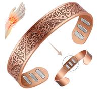 Vicmag Copper Magnetic Bracelet for Men 9X Powerful Magnets(Each 5000 Gauss), 99.99% Pure Copper(Tree of Life)