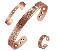 Vicmag Copper Magnetic Bracelet for Women Ultra Strength Magnets Adjustable with Removal Tool and Gift Box (Tree)