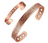 Vicmag Magnetic Copper Bracelet for Women High Gauge Copper 99.99% Solid Pure Copper Adjustable Size with Gift Box (Life Tree Copper)