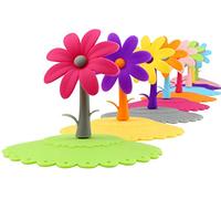 VICMAT 7 Pieces Silicone Cup Lids, Leak-proof Silicone Cup Cover, Cute Flower Anti-Dust, Leak-Proof Silicone Cup Cover, Candy Colour Suction Seal Cover, Random Colour