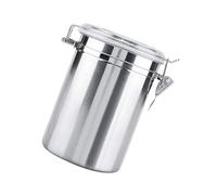 VICMAT Coffee Canister Airtight Stainless Steel Large Capacity Coffee Container for Coffee Beans Tea Sugar 10 x 10 x 17 cm