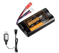 VICMILE 2000 mAh 7.4 V Li-ion Battery with JST Plug 2S Rechargeable High Capacity RC Battery with USB Charger Fit for RC Helicopter Car Truck and RC Boats