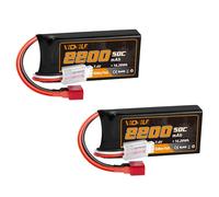 VICMILE 7.4 V Lipo Battery 2200 mAh 2S 50C High Discharge Rate Lipo Battery with Deans T Plug RC Battery Fit for DEERC WLtoys and Most 1/10, 1/16, 1/18, 1/24 Scale RC Cars Trucks