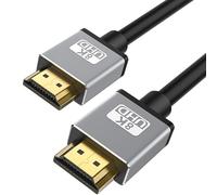 VICRATION HDMI 2.1 Cable 2m,Ultra High Speed 48gps Plastic hdmi Cable VRR/ALLM/QFT 8K@60Hz,4K@120Hz,Dynamic HDR hdmi to hdmi Cable Connected Dolby Atmos,xbox series x hdmi Cable Laptop to Monitor,tv