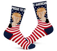 VICRAZY Funny Gifts For Men With American Flag Design - Proud To Be An American, Unique Funny Socks For Men For Christmas Usa, America Independence Day