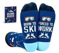 VICRAZY Funny Skiing Socks for Men - Christmas Gift, Ski Accessories, Ski Lover Gifts, Stocking Stuffers for Skiers, Novelty, One Size