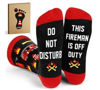 VICRAZY Gifts for Men, Women - Funny Firefighter Socks, Cool Presents for Firefighter, Unique Firefighter Presents, Stocking Stuffers for Firefighter, Christmas Gifts for Men, Women