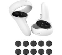 VicRole 10 Pack Black Thumb Grips Caps for Meta Quest 3, Quest 3S, Quest Pro, Quest 2 Controllers