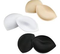 VicSec 3 Pair Removable Bra Pads Inserts, Removable Breathable Push Up Breast Chest Enhancer Bra Foam Sponge Pads for Yoga Sport Bra, Swimwear, Bikini, Evening Gowns, Wedding Dresses