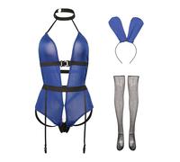 VicSec Women Police Cosplay Costume (Blue, One Size)
