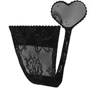 VicSec Womens C-String Invisible Panty Heart Shaped Self Adhesive Strapless Elegant Thong Underwear Black