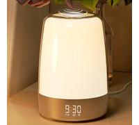 Vicsoon Touch Wake Up Night Light with Sunrise Simulation Alarm Clock Nursery Lamp for Kids, Heavy Sleepers, Bedroom, Sleep Aid, Nightlight, Daylight, 6 Colors, 5 Natural Sounds, Ideal for Gift