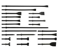 Victeut Air Hammer Bits 22-Piece, 0.401" Shank, 42Cr-Mo Air Hammer Attachments, HRC60, Heat-treated, Rolled Rust-resistant Oil Treatment