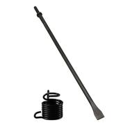 Victeut Penumatic Cold Chisel, 18'' Long, 3/4'' Flat Chisel, 0.401" Shank, 42Cr-Mo, HRC60 Hardness Rating, Rolled Rust-resistant Oil Treatment, With an Air Hammer Spring Include, Air Hammer Bits