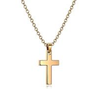 Victick Cross Necklace for Women,Cross Necklace for Men Size 16 Inches Cross Necklace,Gift for Christian-XL00, Stainless Steel, No Gemstone