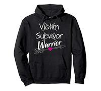 Victim Survivor Warrior with Arrow and Heart Pullover Hoodie