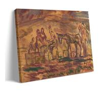 Victims of War (Refugees) 1944 by Cyprián Majerník - Expressionist Poster Featuring Refugee Figures, Horse And Cart for Wall Decor Artworks Picture Print Wall Art Painting Canvas Gift Decor Homes Deco