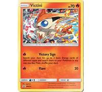 Victini SM225 Holo Pokemon Promo Card (SM Cosmic Eclipse) + 1x TitanCards® Toploader