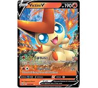 Victini V 021/163 Ultra Rare Pokemon Card (Battle Styles) + 1x TitanCards® Toploader