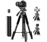 Victiv 67.7" Camera Tripod, Camera Stand Lightweight Tripod for Smartphone with Detachable Head, Portable Travel DSLR Tripod for Canon/Nikon/Sony/Fuji