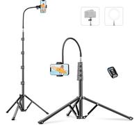 Victiv 88" Tall Tripod for iPhone, Phone Tripods with Gooseneck & Remote and Mo
