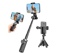Victiv Mini Selfie Stick Tripod for iPhone, Desktop Phone Tripod Stand for Filming 3-in-1 with Remote, Portable Smartphone Selfie Stick for Travel/Content Creation/Vlog, Compatible with iPhone&Android