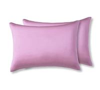 Victivic 100% Silk Pillow Cases 2 Pack, Mulberry Silk Pillowcase for Hair and Skin with Hidden Zipper, Soft Breathable Smooth Cooling Silk Pillowcase for Sleeping Women (Purple, Queen)