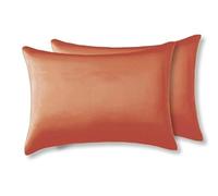 Victivic Silk Pillow Cases 2 Pack, 100% Mulberry Silk Pillowcase for Hair and Skin with Hidden Zipper, Soft Breathable Smooth Cooling Silk Pillowcase for Sleeping Women (Coffee, Queen)