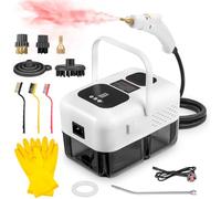 Victoam 2500W Handheld Steam Cleaner, 9 Adjustable Speeds, Includes 9 Accessories, 1.2L Large Water Tank, for Kitchen Bathroom Patio Tile Grout Floor Car Detailing (White)