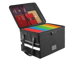 Victoam Fireproof Document Box, 5200℉ Fireproof Document Bag with Lock, Large Capacity Waterproof & Fire Proof Documents Storage Box with Handle & Zipper, Portable Document Organiser for Home Office