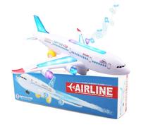 victob Aeroplane Toy for 3 4 5 6 7 8 Year Old Boys & Girls - Bump and Go Musical Airplane with Flashing LED Lights & Sounds, Plane Model for Kids Ages 3-12 Birthday Gifts