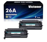 VICTONER 26A Compatible Toner Cartridge for HP CF226A 26X CF226X Laserjet Pro MFP M426fdw M426fdn M426dw M402n M402dn M402dw M402d M402 M426 Black, 2-Pack