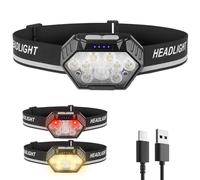 Victoper 2025 Enhanced Rechargeable Head Torch,11 LEDs Super Bright IPX4 Waterproof Headlamp with 6 Modes 3800 Lumens, Lightweight Head Torch for Camping Hiking Fishing Outdoor Work