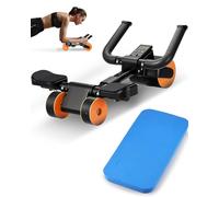 Victoper 2025 Upgraded Elbow Support Ab Roller, 3-Wheel 300kg Automatic Rebound Abdominal Wheel Roller, Exercise Equipment with Timer & Knee Mat, Ab Roller Exercise Wheel for Home Fitness Gym Use