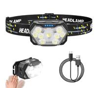 Victoper 9 LED Rechargeable Head Torch, 3500 Lumens Super Bright Led Head Torch Running 10 Modes IPX4 Waterproof Head Lamps for Adults Kids Headlight Camping Hiking Fishing