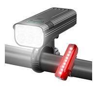 Victoper Bike Lights Front And Back, Super Bright 6000 Lumen 6LED Bicycle Lights Durable IPX5 Waterproof USB Rechargeable 5 Modes Bike Lights Set For Road Mountain Night Riding Camping