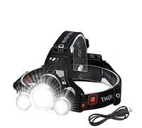 Victoper Rechargeable Headlight with 3 Lights 4 Modes, 6000 Lumen Super Bright LED Lamp, Hands-Free Flashlight Head Torch for Running, Camping, Fishing, Cycling, Hiking, Waterproof